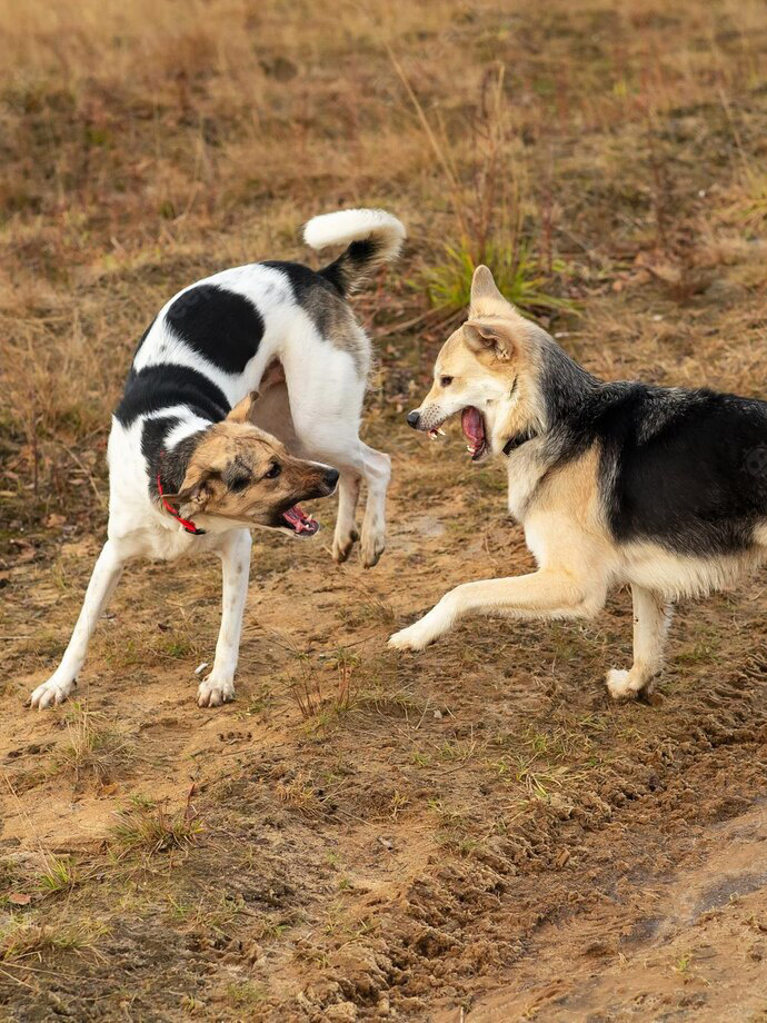 dogs-fighting